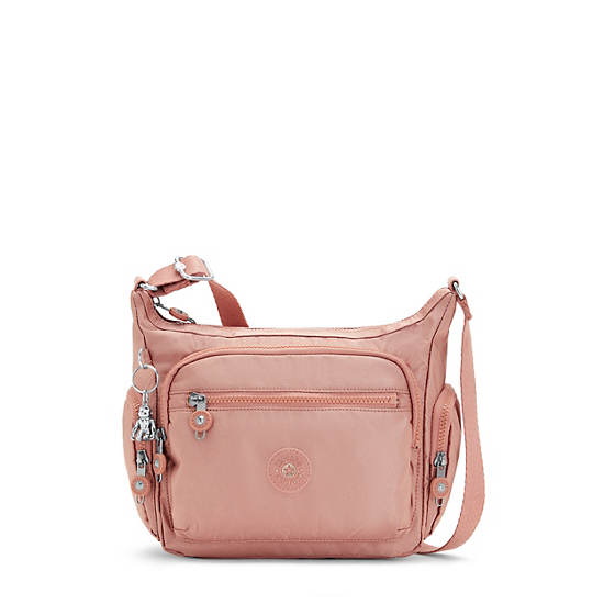 Kipling Gabbie Small Metallic Crossbody Bags Warm Rose | CA 1142MQ